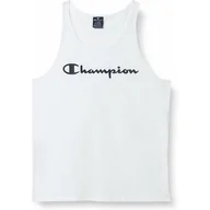 Koszulki sportowe męskie - T-shirt męski bez rękawów Champion Tank Top Biały - miniaturka - grafika 1