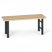 Meble do szkół i przedszkoli - B2B Partner Ławka szatniowa, siedzisko - listwy, nogi antracyt 179606 - miniaturka - grafika 1