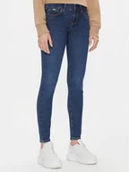 Spodnie damskie - Pepe Jeans Jeansy PL204583 Granatowy Skinny Fit - miniaturka - grafika 1