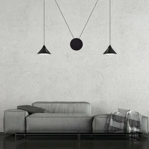 Emibig Abramo lampa wisząca 2-punktowa czarna 160/2 - Lampy sufitowe - miniaturka - grafika 5