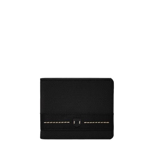 Fossil Rowan męski portfel podróżny Bi-Fold, czarny, czarny, S