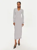 Sukienki - Calvin Klein Sukienka dzianinowa K20K207219 Szary Slim Fit - miniaturka - grafika 1