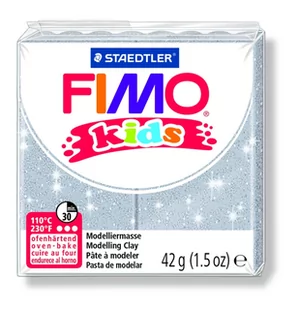 Staedtler Masa plastyczna termoutwardzalna Kids, srebrna brokatowa, 42g, kostka - Masy plastyczne - miniaturka - grafika 1