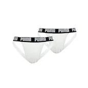 Paski - PUMA Męski pasek Jockstrap (2 sztuki), biały, L - miniaturka - grafika 1