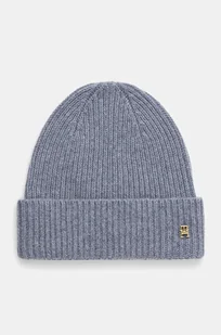 Tommy Hilfiger czapka kaszmirowa kolor niebieski wełniana AW0AW16623 - Czapki damskie - miniaturka - grafika 1