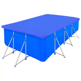 vidaXL Plandeki na basen, 2 szt., PE, prostokątne, 90 g/m, 394x207 cm - Akcesoria do basenów - miniaturka - grafika 1