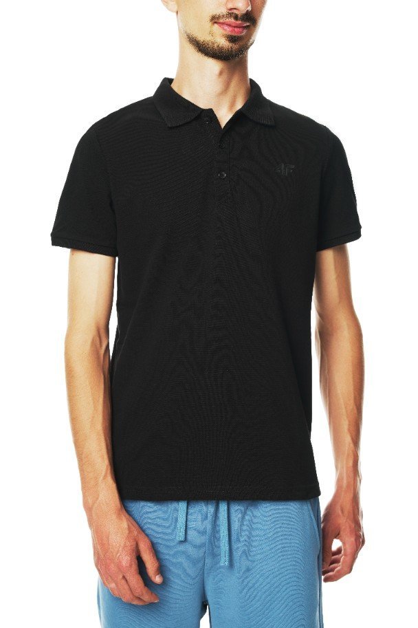 Koszulka polo męska 4F 4FWSS25TPTSM704-20S Czarny Roz. L