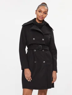 Vero Moda Trencz Janet 10301315 Czarny Regular Fit - Płaszcze damskie - miniaturka - grafika 1