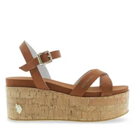 Sandały damskie - Sandały U.S. Polo Assn. Loren LOREN002 Brązowy - miniaturka - grafika 1