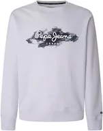 Bluzy męskie - Pepe Jeans Męska bluza Almere, biała, XL, biały, XL - miniaturka - grafika 1