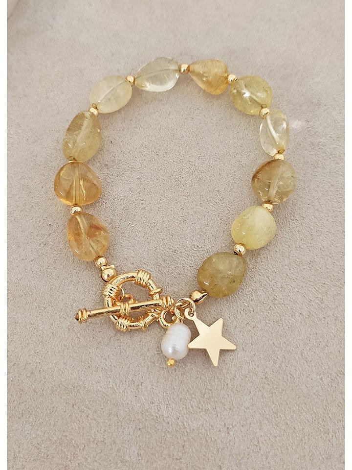 Nakkash Pozłacana bransoletka z elementami ozdobnymi