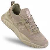Buty sportowe męskie - Męskie Buty Sportowe Big Star KK174258 Beżowe Memory Foam, Komfortowe r42 - miniaturka - grafika 1