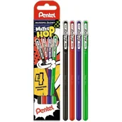 Długopisy - Długopis żelowy MATTEHOP 1,0mm (4 szt.) czarny, niebieski, zielony, czerwony K110V-STABCD4PL PENTEL - miniaturka - grafika 1