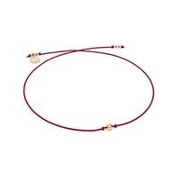 Bransoletki - Bransoletka sznurkowa na szczęście z kulką, srebro 925 - miniaturka - grafika 1