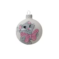 Bombki - Szklana bombka dekoracyjna Kotek jak w opisie - miniaturka - grafika 1
