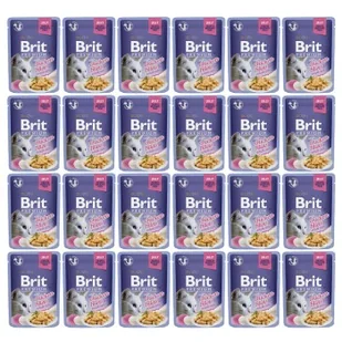 Brit Premium Cat Adult Delicate Fillets in Jelly with Chicken 24 x 85 g - Mokra karma dla kotów - miniaturka - grafika 1