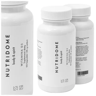 Nutridome, Witamina D3 4000 IU W Kapsułkach Odporność Mocne Kości I Zdrowe Zęby, Suplement diety, 60szt. - Witaminy i minerały - miniaturka - grafika 1