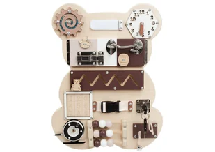 Dla Dzieci Tablica Manipulacyjnaa Drewniana Miś - Tablice dla dzieci - miniaturka - grafika 1