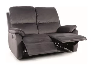 Sofa rozkładana welurowa SPENCER 2 VELVET szara welurowa Signal - Sofy i kanapy - miniaturka - grafika 1