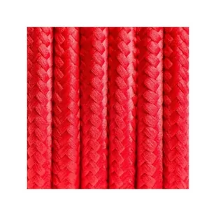 Czerwony kabel w oplocie poliestrowym 04 czerwone chilli trzyżyłowy 3x0.75 Kolorowe Kable - Przewody elektryczne - miniaturka - grafika 1