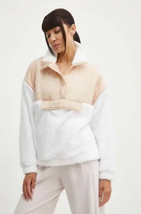 Roxy bluza polarowa Waves Of Warmth kolor biały wzorzysta ERJPF03158 - Bluzy damskie - miniaturka - grafika 1