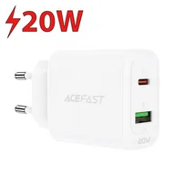 Ładowarki do telefonów - Acefast ładowarka sieciowa USB Typ C / USB 20W, PPS, PD, QC 3.0, AFC, FCP biały (A25 white) A25 white - miniaturka - grafika 1