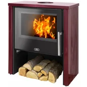 Piece wolnostojące - ABX Piec stalowy Toledo Exclusive wykończenie bordowa kafla - miniaturka - grafika 1