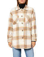 Koszule damskie - Vila Damska koszula w kratkę Vikimmi L/S Jacket-Noos, Dancer/czeki: orzech laskowy Tigerseye mewa szary 16-3803 Tcx, M - miniaturka - grafika 1