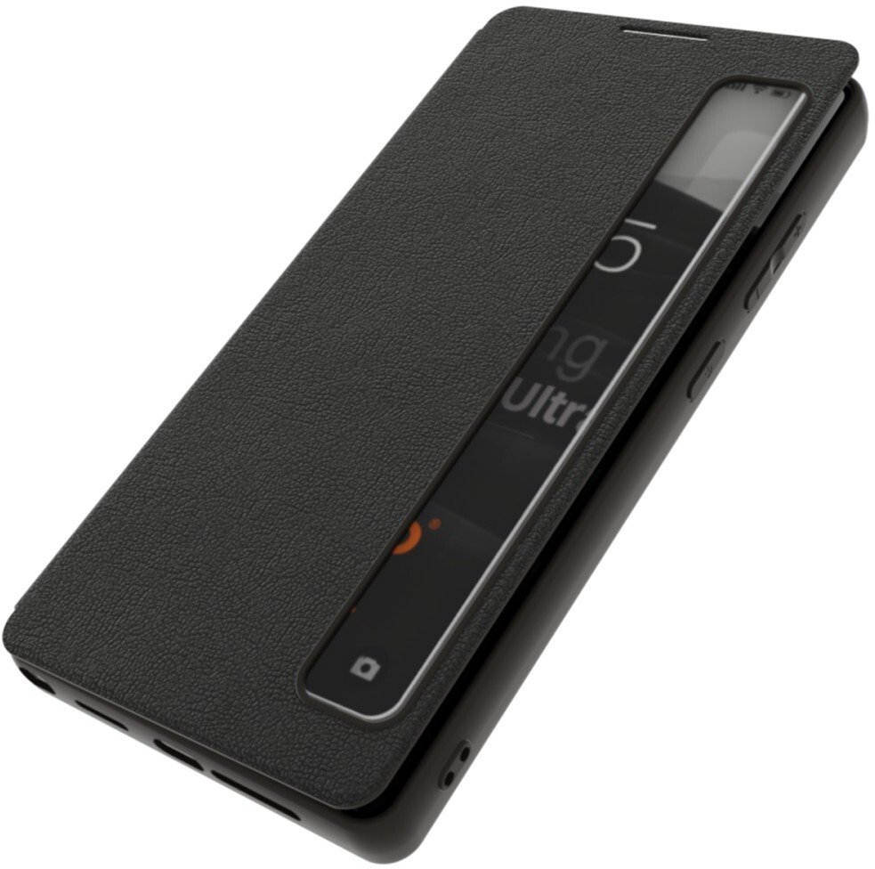 Etui z klapką Supero Smart View do Samsung Galaxy S26 Ultra, skórzane, czarne