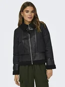 Kurtki damskie - ONLY Kurtka w kolorze czarnym ze skóry syntetycznej - miniaturka - grafika 1