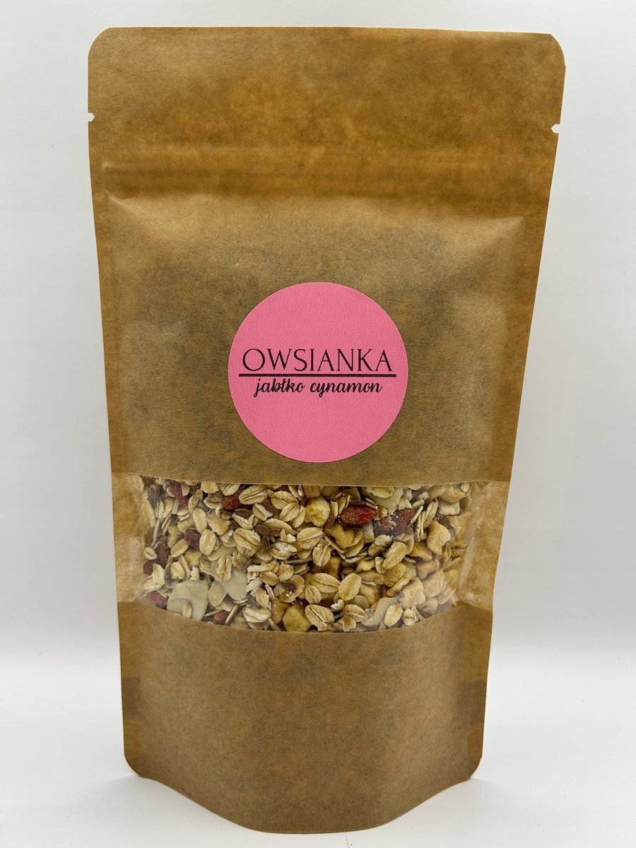 OWSIANKA JABŁKO CYNAMON 200G DELIFRUITS ZDROWE PYSZNE ŚNIADANIE