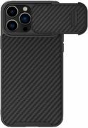 Etui i futerały do telefonów - Nillkin Synthetic Fiber S Case etui iPhone 14 Pro z osłoną na aparat czarny - miniaturka - grafika 1