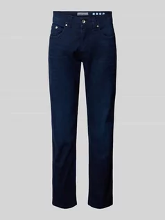 Spodnie męskie - Jeansy o kroju tapered fit z 5 kieszeniami model ‘Lyon’ - grafika 1