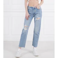 Spodnie damskie - Levi's Jeansy 501 MINI WAIST | Straight fit - miniaturka - grafika 1