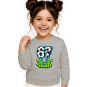 Bluzy dla dziewczynek - BLUZA DZIECIĘCA 67 SIX SEVEN PIŁKA VIRAL DLA CHŁOPCA DZIEWCZYNKI 134-140 - miniaturka - grafika 1