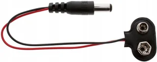 Konektor Adapter Baterii Zatrzask 9V DC 2.1/5,5 - Pozostałe akcesoria sieciowe - miniaturka - grafika 1