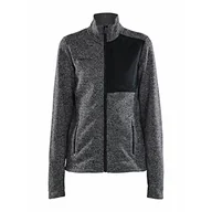 Kurtki męskie - Craft ADV EXPLORE HEAVY FLEECE kurtka polarowa damska XL | czarny melanż | szczotkowana strona wewnętrzna | kieszeń na piersi z zamkiem błyskawicznym | bluza męska | odzież sportowa dla mężczyzn - miniaturka - grafika 1