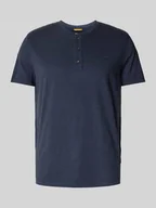 Koszulki męskie - T-shirt z dekoltem serafino - miniaturka - grafika 1