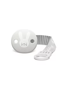 Suavinex Klips do smoczka z tasiemką Szary Królik Hygge Baby Suavinex - Akcesoria do smoczków - miniaturka - grafika 1