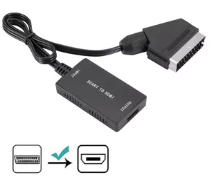 Konwerter Obrazu i dźwięku z SCART / EURO na HDMI Adapter - Inne akcesoria audio-wideo - miniaturka - grafika 1