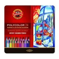 Kredki, ołówki, pastele i pisaki - Koh-I-Noor kredki Polycolor, 24 kolory - miniaturka - grafika 1