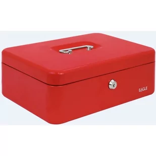Kasetka na pieniądze 8878L czerwona 100x217x300mm 120-1024 EAGLE - Sejfy i kasy pancerne - miniaturka - grafika 1