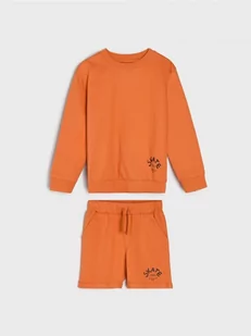 Sinsay - Komplet: bluza i szorty - pomarańczowy - Dresy i komplety dla chłopców - miniaturka - grafika 1