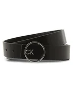 Paski - Calvin Klein Damski pasek skórzany Kobiety skóra czarny jednolity, 75 - miniaturka - grafika 1