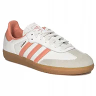 Sneakersy damskie - Adidas Samba Sneakersy Ftwwht Woncla Crywht IG5932 biało-pomarańczowe r.38 - miniaturka - grafika 1