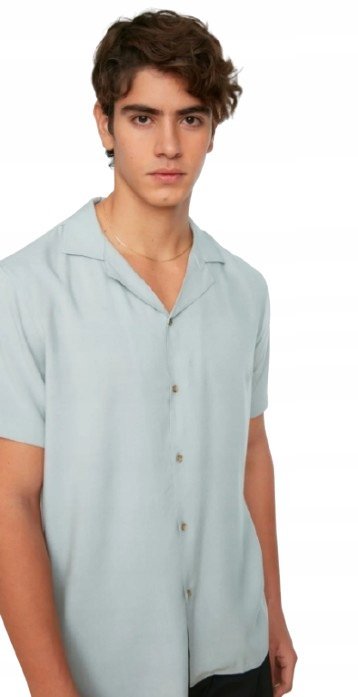 SHEIN SZARA KOSZULA MĘSKA CASUAL Z KRÓTKIM RĘKAWEM M 5AA
