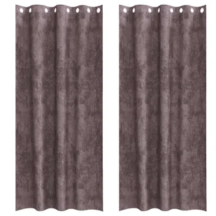 vidaXL Zasłony welurowe 2 szt z oczkami brązowe 260x140 cm - Zasłony - miniaturka - grafika 1