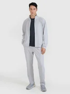 Spodnie sportowe męskie - 4F Spodnie treningowe szybkoschnące męskie - szare L - miniaturka - grafika 1