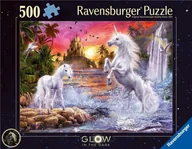 Puzzle - Puzzle 2D 500 Świecące - Jednorożce nad rzeką - miniaturka - grafika 1