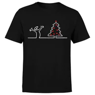 Koszulki męskie - KOSZULKA MĘSKA LA LINEA BALUM BOŻE NARODZENIE CHOINKA PREZENT NA ŚWIĘTA M - miniaturka - grafika 1